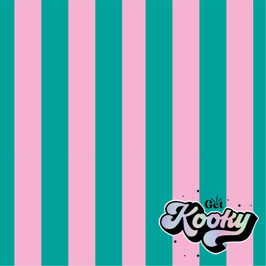 Candy Stripe Teal & Pink (1M)