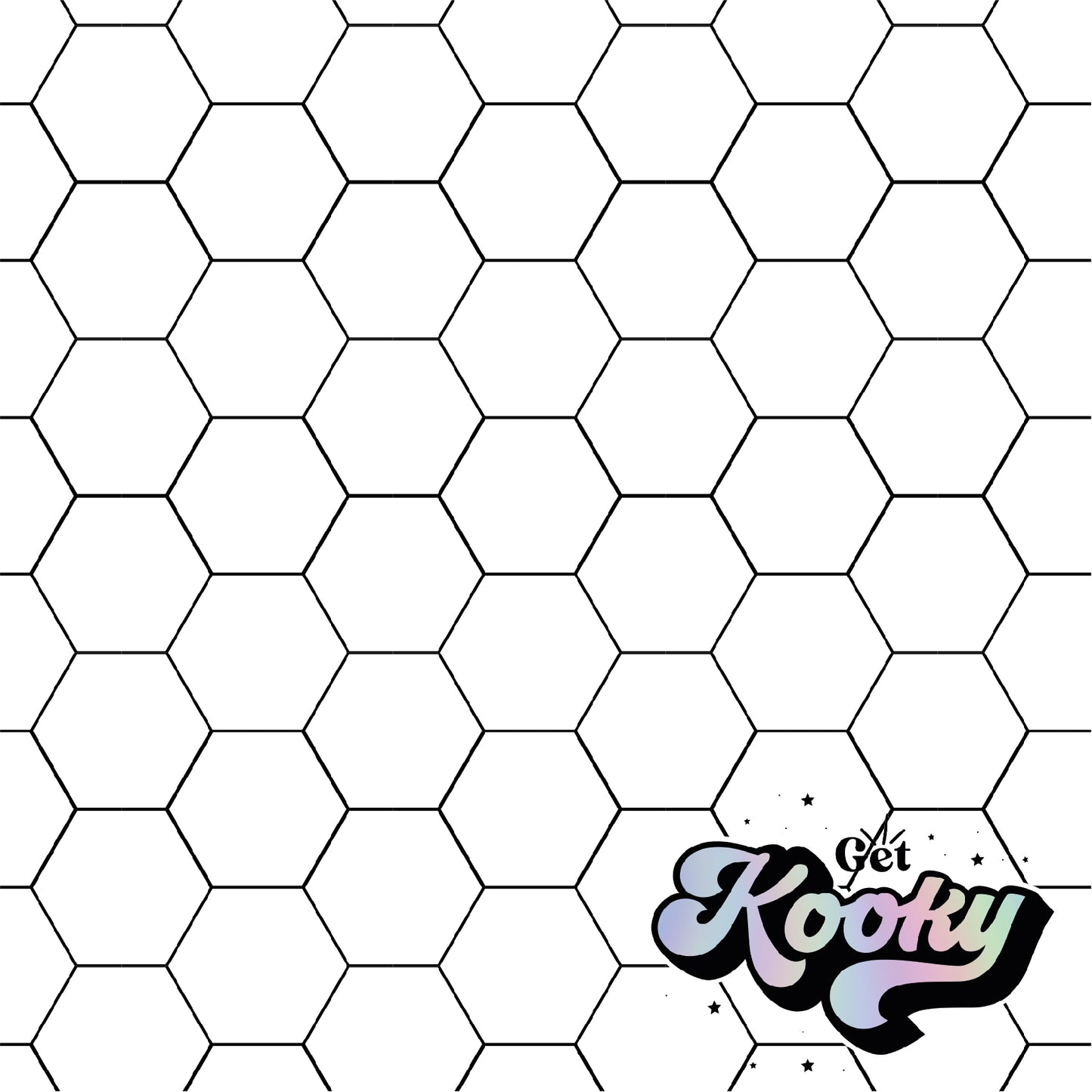 Large Hexagons White (1M)